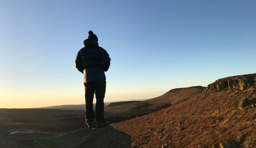 Sunset view from a hiker wearing the La Sportiva TX4 Approach Shoe