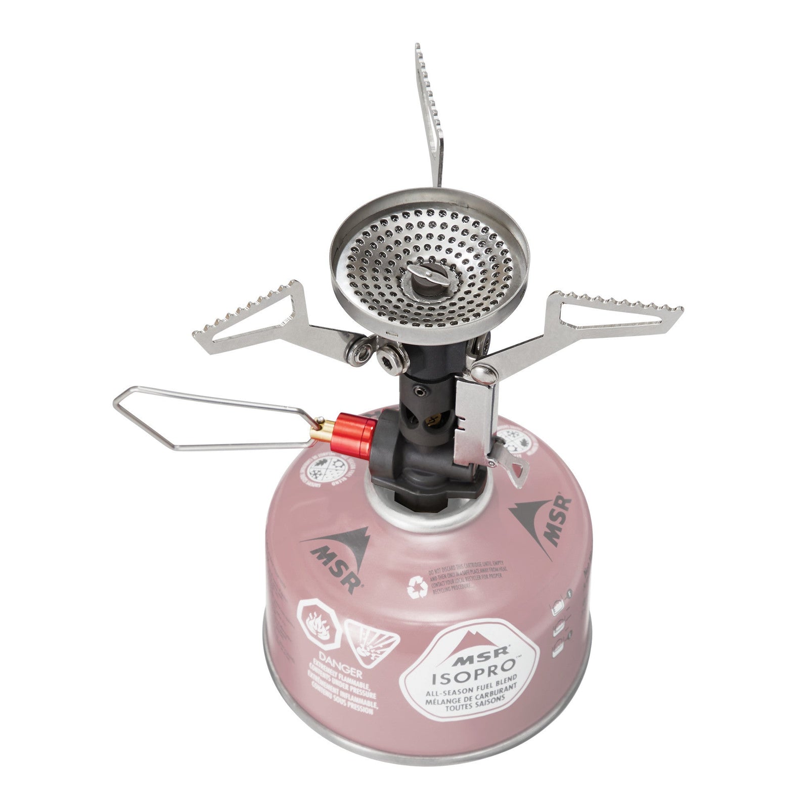 MSR Pocket Rocket Deluxe camping stove, front view