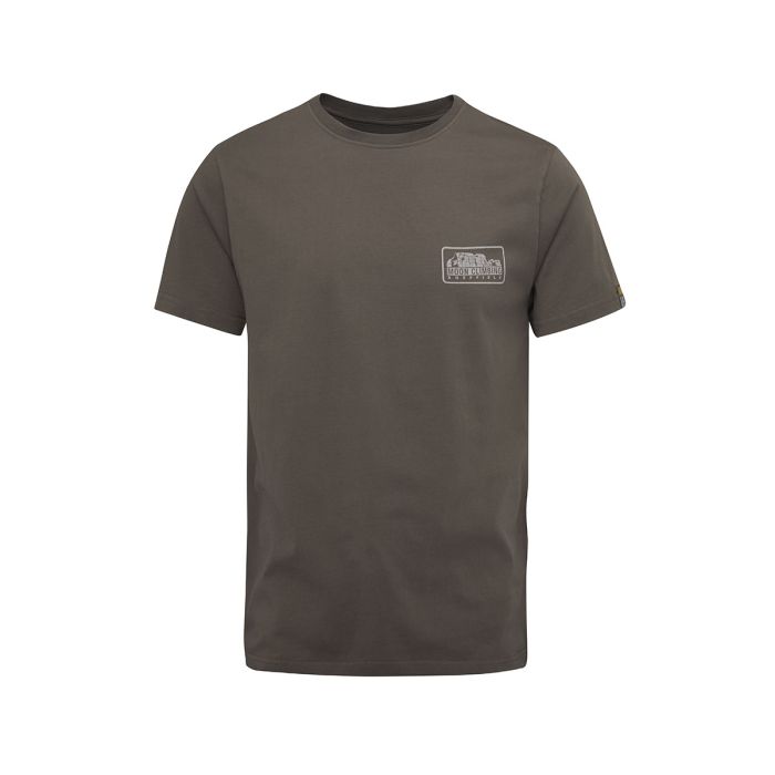 Moon Printed Badge T-Shirt - Men in dirt colour