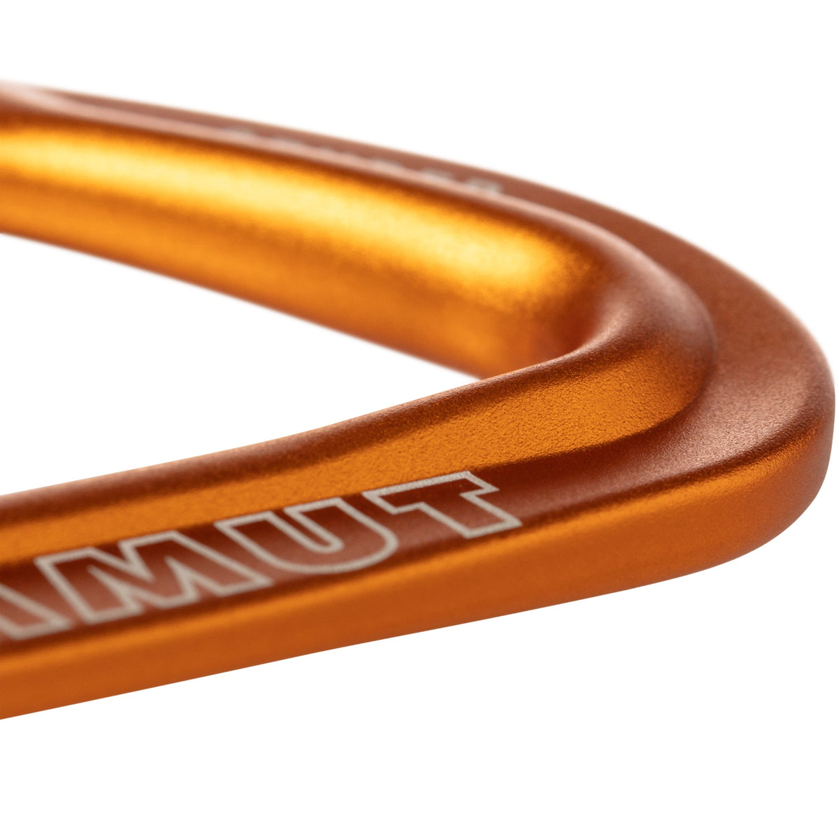 Mammut Sender Wiregate 60 cm orange carabiner up close