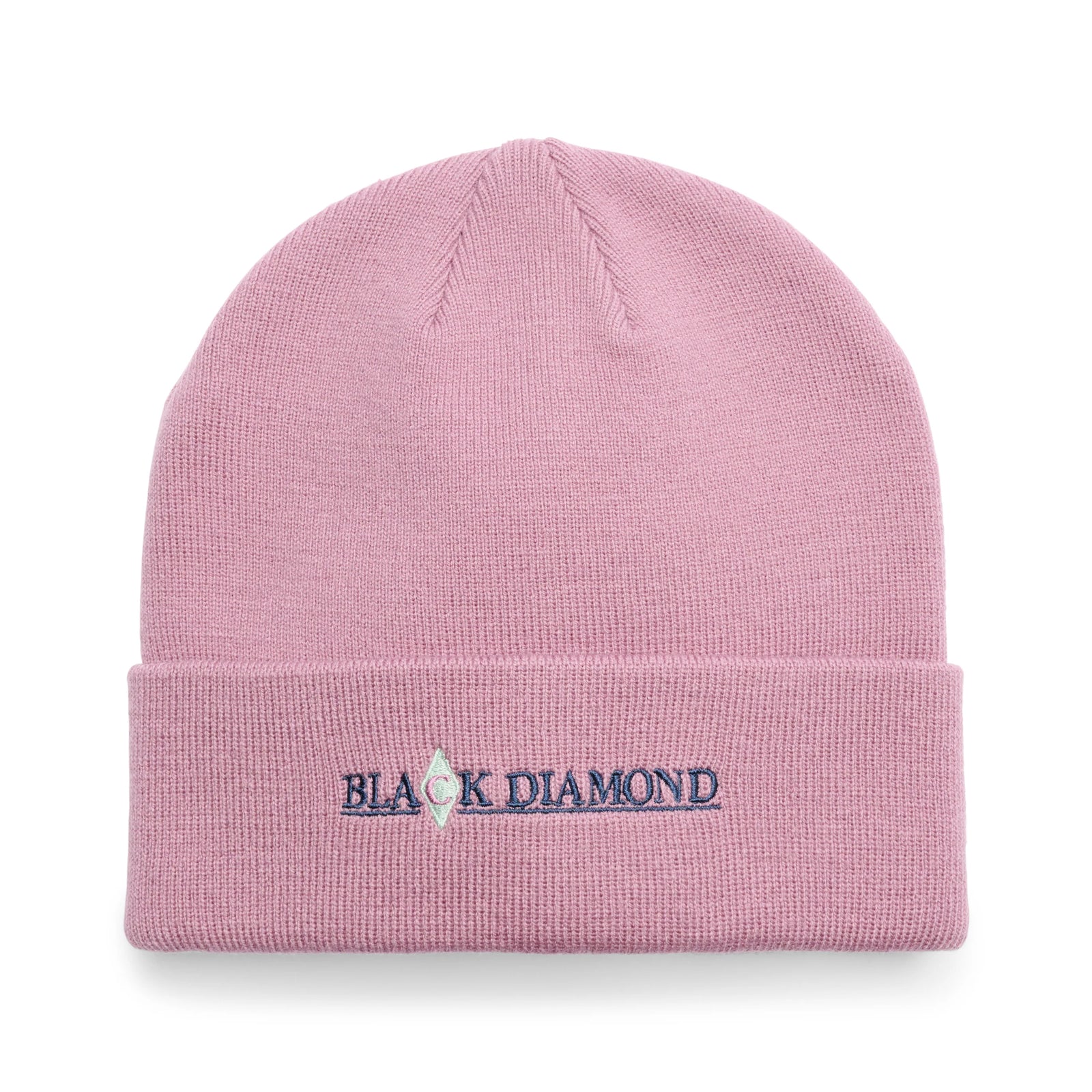 Light blue beanie with Black Diamond logo on a white background