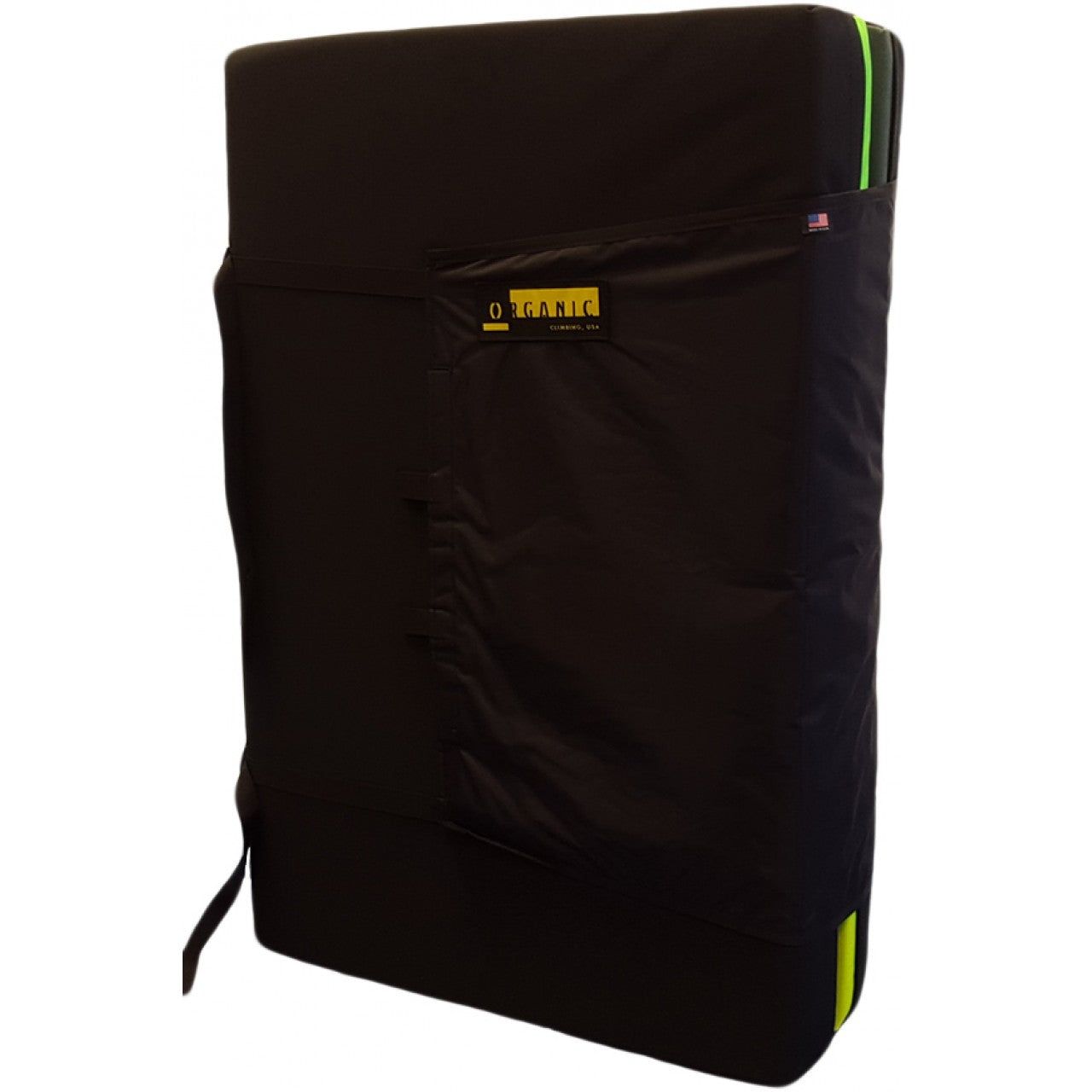 Organic Full Pad, bouldering crash pad shown laid flat in multi-colours