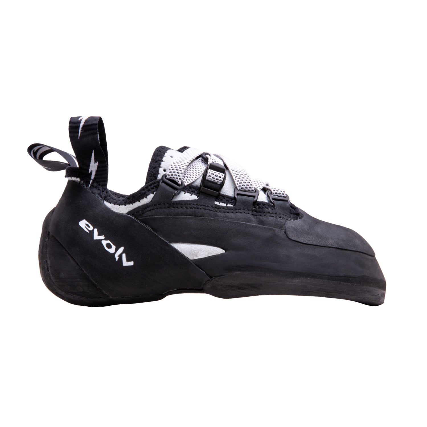 evolv phantom lv climbing shoes black and white