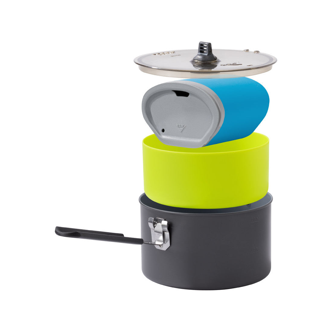 MSR Trail Lite Solo Cook Set, showing all components together