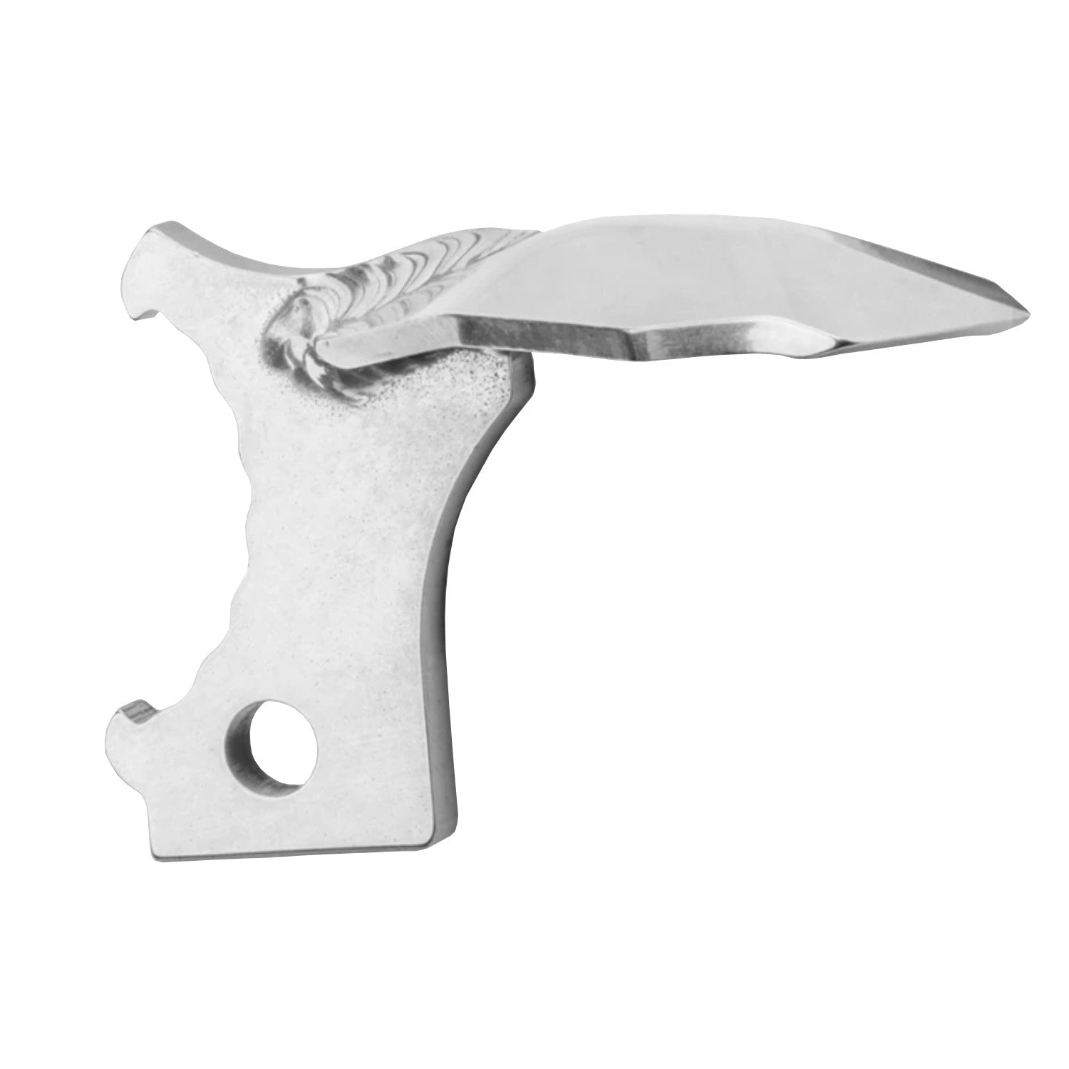 Grivel Adze Vario, side view in silver colour