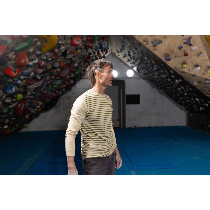 Moon Striped Long Sleeve Tech T-Shirt - Men's